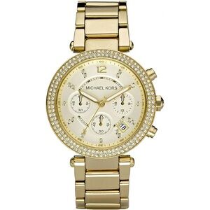 Michael Kors Women's Parker Chronograph Gold-Tone Stainless Steel Watch